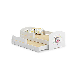 HT MEUBLES Lit gigogne enfant fille blanc LOU