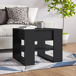 vidaXL Table basse noir 55,5x55x45 cm bois d'ingénierie