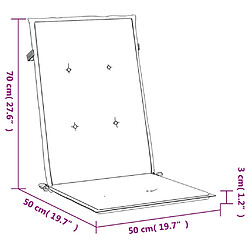 vidaXL Coussins de chaise à dossier haut lot de 4 modèle de feuille pas cher