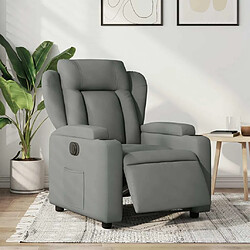 Maison Chic Fauteuil Relax pour salon, Fauteuil inclinable électrique Gris foncé Tissu -GKD76131