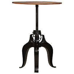 vidaXL Table de bar Bois de récupération massif 75x(76-110) cm