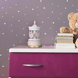 The Home Deco Kids Carroussel musical en bois pour enfant rose - chats.