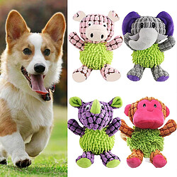 4 Pcs Cartoon Cute Animal Shape pour Poupée Pet Chew Molar Toy Set Ronger Tooth Cleaning Stick Soft Interactive Household