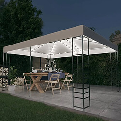 Maison Chic Tonnelle | Pergola avec guirlande lumineuse à LED 4x3x2,7 m Blanc -GKD39726