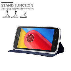 Cadorabo Coque Motorola MOTO C Etui en Bleu pas cher