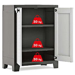 Avis Keter Armoire de rangement basse Titan Noir et gris 100 cm