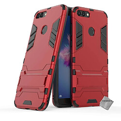 Htdmobiles Coque rigide anti choc pour Huawei P Smart + film ecran - ROUGE