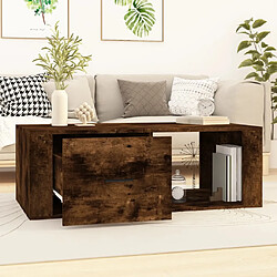 Avis Maison Chic Tabls basse,Table Console pour salon Chêne fumé 100x50,5x35 cm Bois d'ingénierie -MN61944