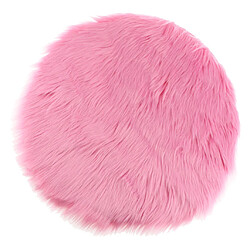 Coussin De Siège En Fausse Fourrure Coussin En Peau De Mouton Artificielle Mat Rose Chaud 30cm