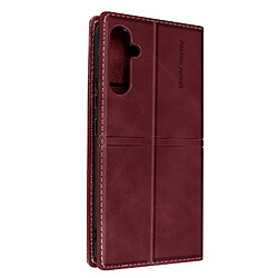 Avizar Pochette pour Samsung Galaxy A34 Portefeuille Support Clapet Magnétique Bordeaux