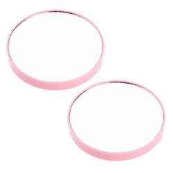 2x Miroir Aspiration Murale Voyage 10X Loupe Maquillage Cosmétique Miroirs De Chambre Rose