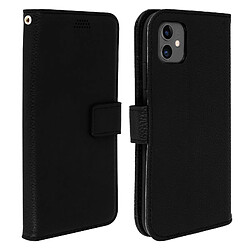 Avizar Housse iPhone 11 Étui Folio Porte carte Support Vidéo Noir