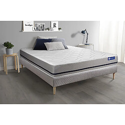 ACTISOM Ensemble matelas 160x200 ACTIMEMO SOFT 3zones de confort + sommier KIT gris