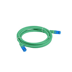 LANBERG PATCHCORD S/FTP CAT.6A 3M GREEN LSZH