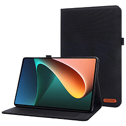 Etui en PU avec support et porte-carte pour votre Xiaomi Pad 5/Pad 5 Pro - noir