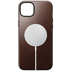 Nomad Coque pour iPhone 14 Plus MagSafe en Cuir Marron foncé