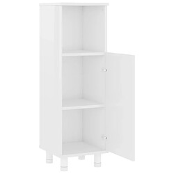 Acheter Maison Chic Armoire de salle de bain,Meuble de rangement,Meuble haut Blanc brillant 30x30x95 cm Aggloméré -GKD707285