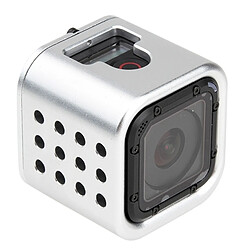 Wewoo Pour la session GoPro HERO5 argent / Session HERO4 / Session HERO Logement Shell CNC alliage d'aluminium cage de protection avec couverture arrière d'assurance, en CNC avec arrière d'assurance