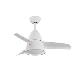 Ledkia Ventilateur de Plafond Silencieux Industriel Blanc 91cm Moteur DC Avec lumière