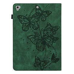 Etui en PU motif papillons avec porte-cartes vert pour votre Apple iPad 9.7 pouces (2018)/(2017)/iPad Air 2/iPad Air (2013)