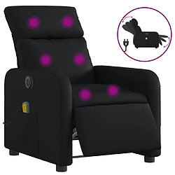 Maison Chic Fauteuil Relax pour salon, Fauteuil de massage inclinable électrique noir similicuir -GKD42770