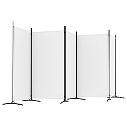 Acheter vidaXL Cloison de séparation 5 panneaux Blanc 433x180 cm Tissu