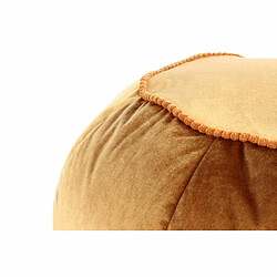 Paris Prix Pouf Rond en Velours Taj Mahal 65cm Marron