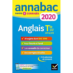 Anglais terminale toutes séries, LV1 & LV2 : 2020 - Occasion