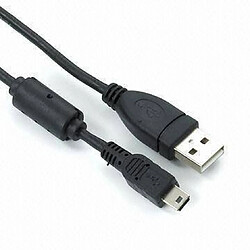 Câble de connexion - USB 2.0 A vers mini USB 5 broches - 2 mètres Noir Logilink