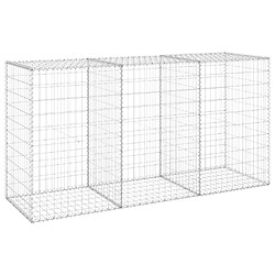 vidaXL Mur en gabion avec couvercles Acier galvanisé 200x60x100 cm