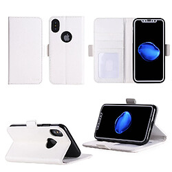 Apple iPhone X 5.8 pouces : Housse Portefeuille luxe blanche Style Cuir avec stand - Etui blanc coque de protection iPhoneX (iPhone Ten / 10 ans) avec porte cartes - Accessoires pochette XEPTIO : Exceptional case