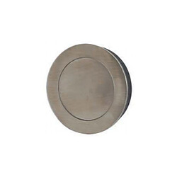 Poignées cuvettes ronde à encastrer - Avec platine poussoir - Diamètre 80 mm - Inox Brossé