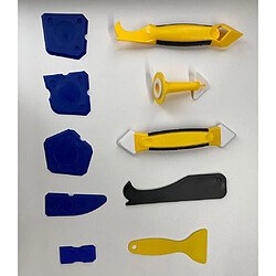 Acheter Trousse à outils de calfeutrage en Silicone mastic Silicone 10 pièces trousse à outils de calfeutrage: grattoir, dissolvant de calfeutrage, buse pour