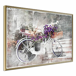 Paris Prix Affiche Murale Encadrée Flower Delivery 30 x 20 cm Or