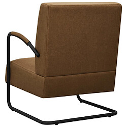 Avis vidaXL Fauteuil marron tissu