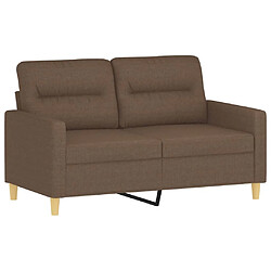 Avis vidaXL Ensemble de canapés 3 pcs avec coussins Marron Tissu