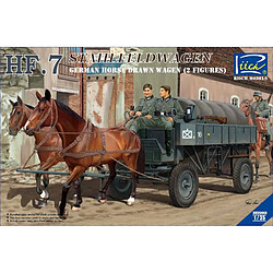 Riich Models Figurine Mignature Hf.7 Stahlfeldwagen (german Horse Drawn Wagon + 2 Figures)