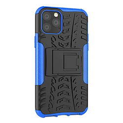 Wewoo Coque Rigide Pour iPhone 11 Pro Texture TPU + PC Antichoc avec Support Bleu