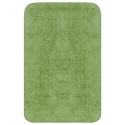 vidaXL Jeu de tapis de salle de bain 3 pcs Tissu Vert