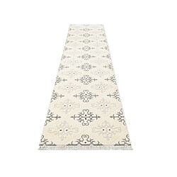 Avis Vidal Tapis de couloir en laine 394x79 beige Darya