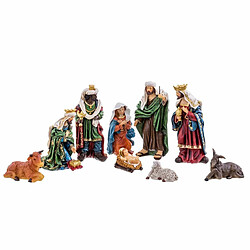 BigBuy Christmas Décorations de Noël Naissance/Crèche Multicouleur Polyrésine 31,5 cm (9 Pièces)