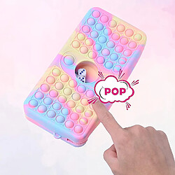 Universal Pop Up Fidget Toys Crossbody Bags for Girls Women with Dice & Strap Band, Push Bubble Its Sensory Pop Fidget Toy Crossbody Sacs Soulagement du stress, SM