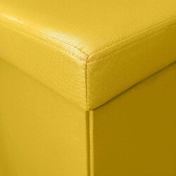 Acheter Jardindeco Pouf coffre pliable Oxford jaune.