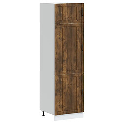 vidaXL Armoire de cuisine Lucca chêne fumé bois d'ingénierie