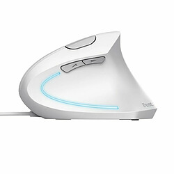 Souris ergonomique Trust Verto - 1600 dpi - 6 boutons - Blanc pas cher