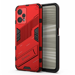 Coque en TPU anti-griffes avec béquille, rouge pour votre Realme 9 Pro