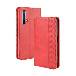 Etui en PU style vintage rouge pour votre Realme X50 5G