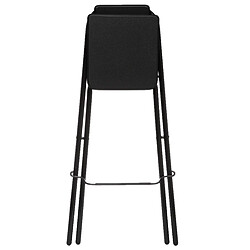 Toilinux Lot de 4 Chaises de bar pliante Louna - H. 97,5 cm - Noir