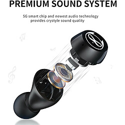 Chrono Écouteurs sans fil, écouteurs Bluetooth 5.0 in Ear avec design de dessin animé mignon Écouteurs HiFi stéréo Ture pour enfants Cadeau de cosplay adulte 36H Playtime Music avec micro intégré Étui de chargement portable(noir)