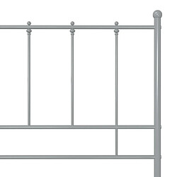 Acheter vidaXL Cadre de lit sans matelas gris métal 120x200 cm